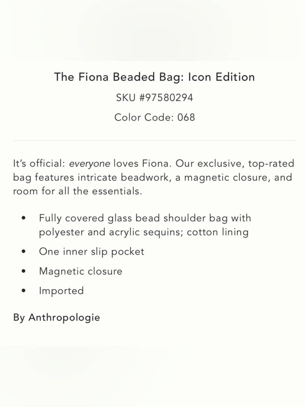 Anthropologie The Fiona Beaded Bag Icon Edition Apples NWT - Picture 12 of 12